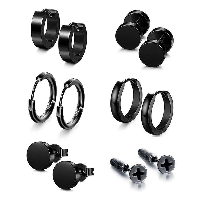 Street Fashion Earrings - 남성용 펑크 스타일 스테인리스 티타늄 스틸