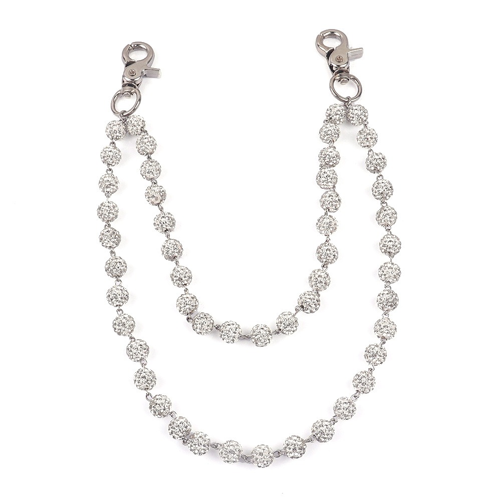 Street Fashion Jewelry - 하라주쿠 스트리트 힙합 바지 라인스톤 키체인