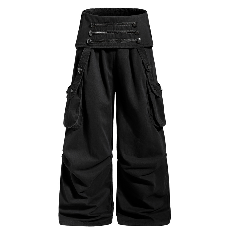 Cargo Pant Wide - 남성용 패션 카고 힙합 바지, 멀티