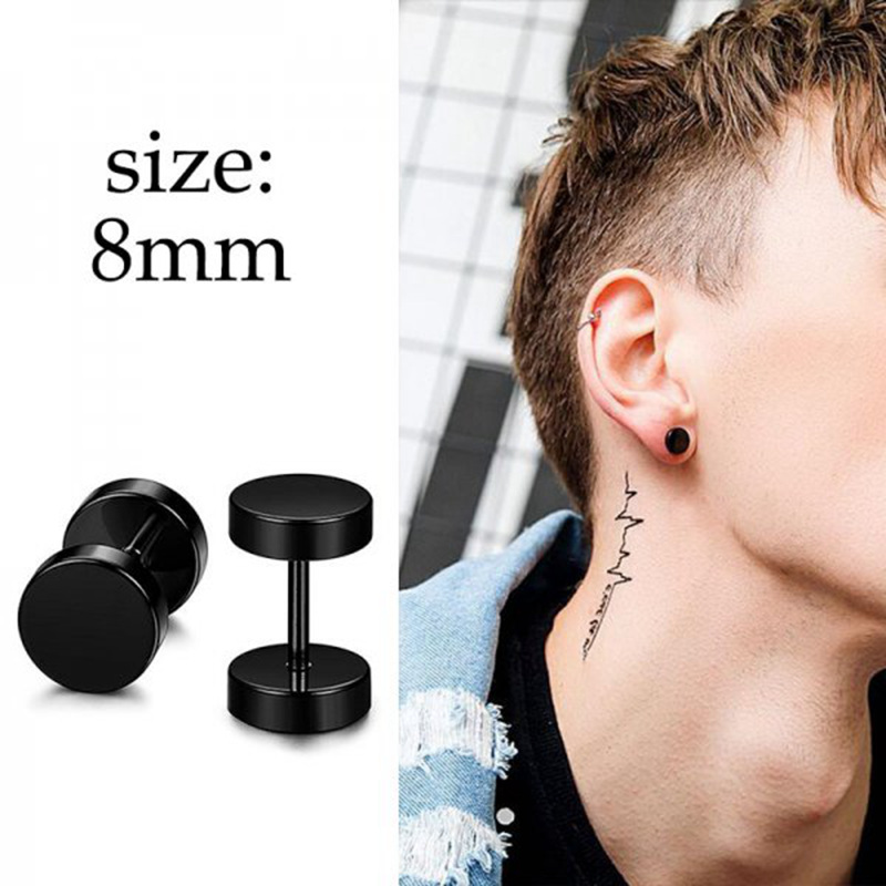 남성용 펑크 스타일 스테인리스 티타늄 스틸 스터드 귀걸 - Street Fashion Earrings 리뷰 및 가격
