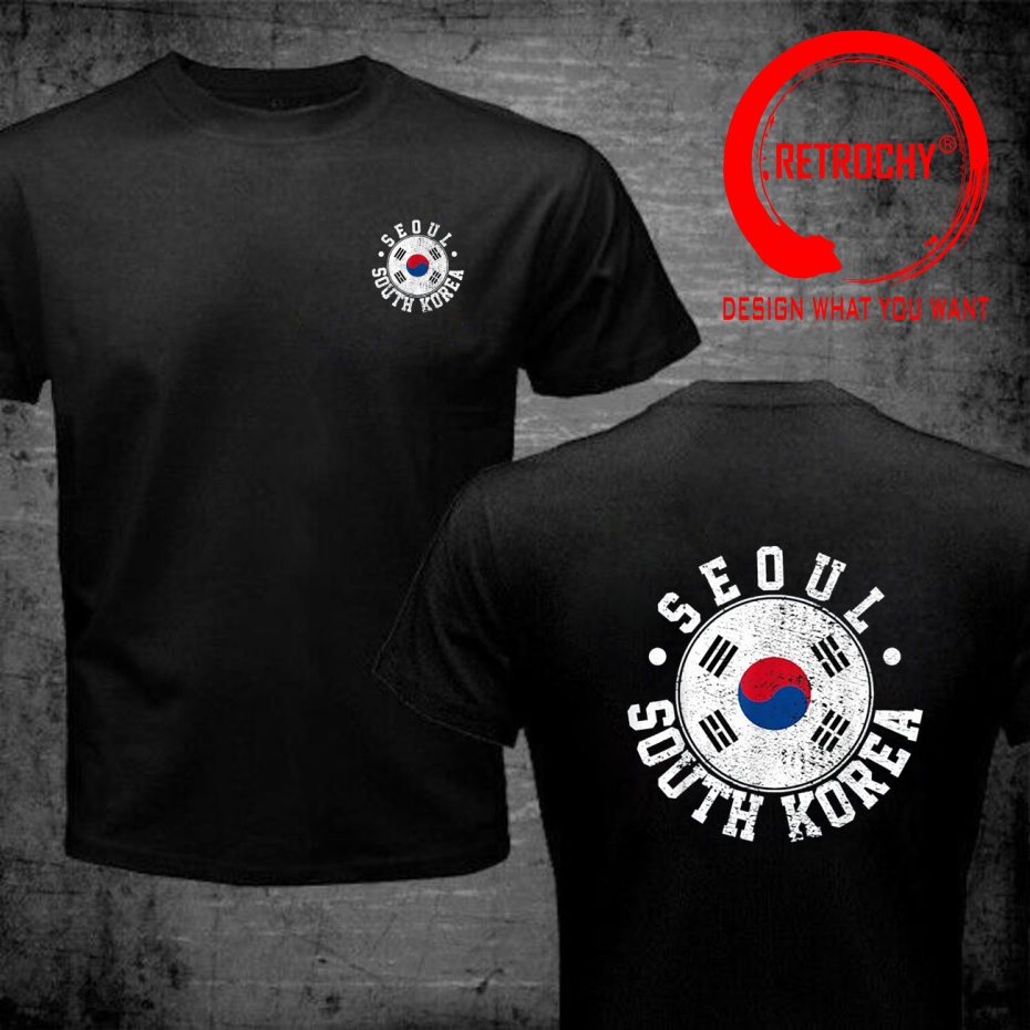 재미있는 디자인 빈티지 디스트레스드 서울 한국 셔츠 남 - Street Fashion Of Seoul 리뷰 및 가격