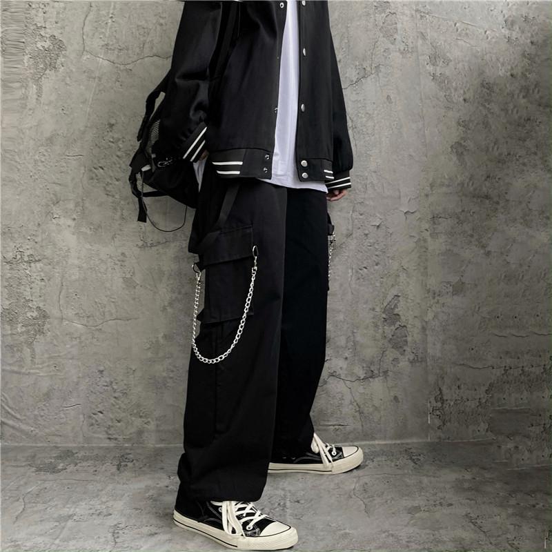 한국 스타일 하이 스트리트 카고 팬츠 힙합 와이드 레그 - Cargo Pant Wide 리뷰 및 가격