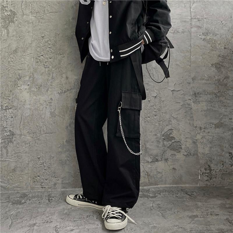 한국 스타일 하이 스트리트 카고 팬츠 힙합 와이드 레그 - Cargo Pant Wide 리뷰 및 가격