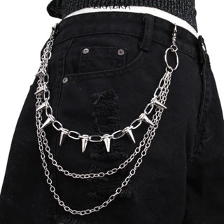 유니섹스 힙합 펑크 록 메탈 허리 체인 팬츠 키링 바지 - Street Fashion Jewelry 리뷰 및 가격
