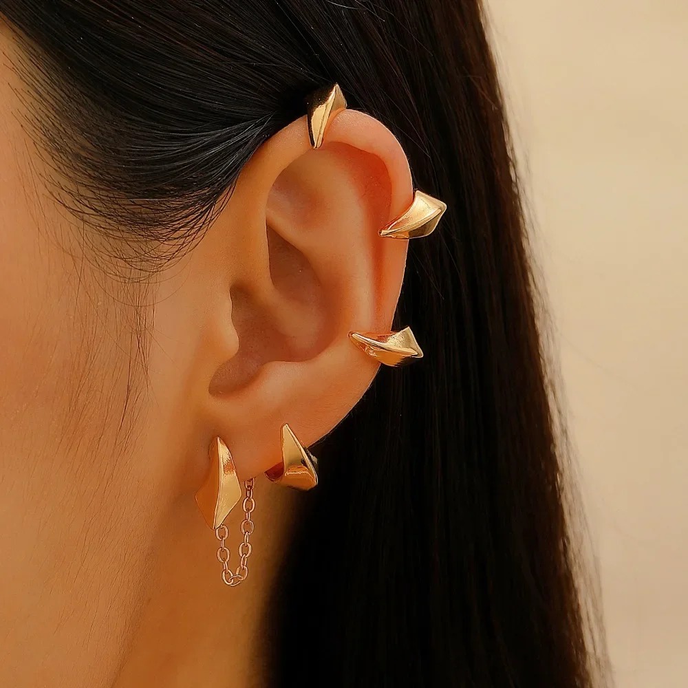 다크 데몬 날카로운 이빨 귀걸이, 싱글 이어커프, 힙합 - Street Fashion Earrings 리뷰 및 가격