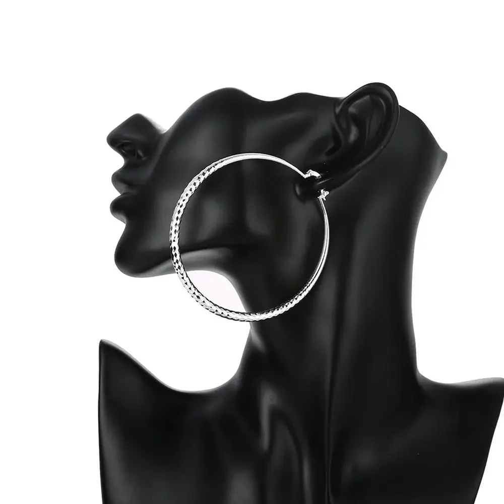 여성을위한 핫 925 스털링 실버 7CM 귀걸이 패션  - Street Fashion Earrings 리뷰 및 가격
