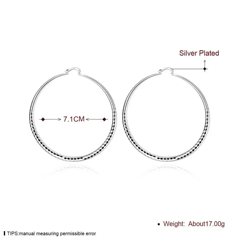 여성을위한 핫 925 스털링 실버 7CM 귀걸이 패션  - Street Fashion Earrings 리뷰 및 가격