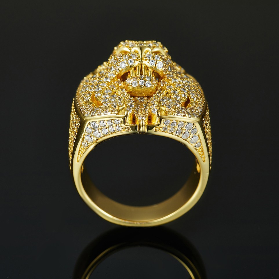 D 컬러 풀 모이사나이트 다이아몬드 반지 힙합 사자 모 - Street Fashion Jewelry 리뷰 및 가격