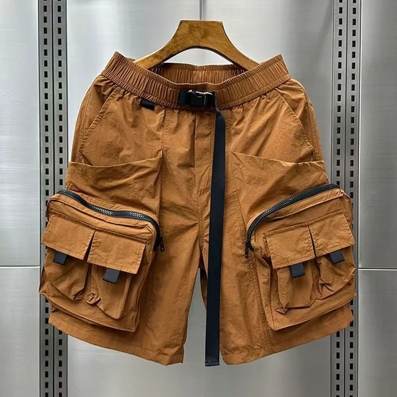 남성용 솔리드 카고 반바지, 루즈핏 지퍼 밴딩 허리,  - Cargo Pant Wide 리뷰 및 가격