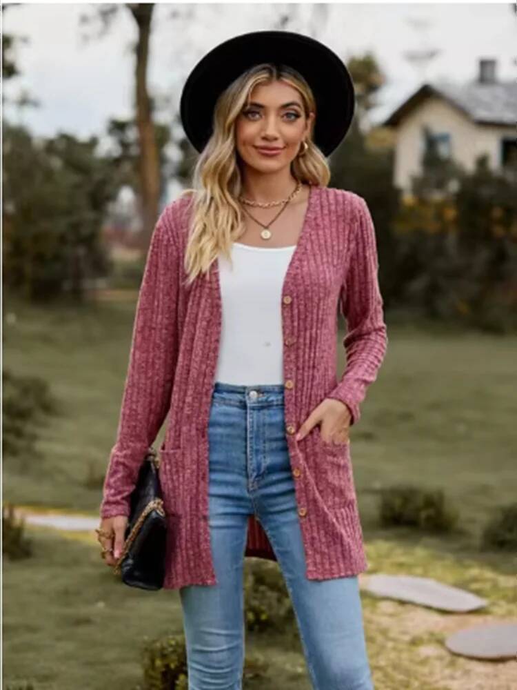단색 긴 소매 신상 스트라이프 여성 상의 데이트 다용도 - Street Fashion Taiwan 리뷰 및 가격