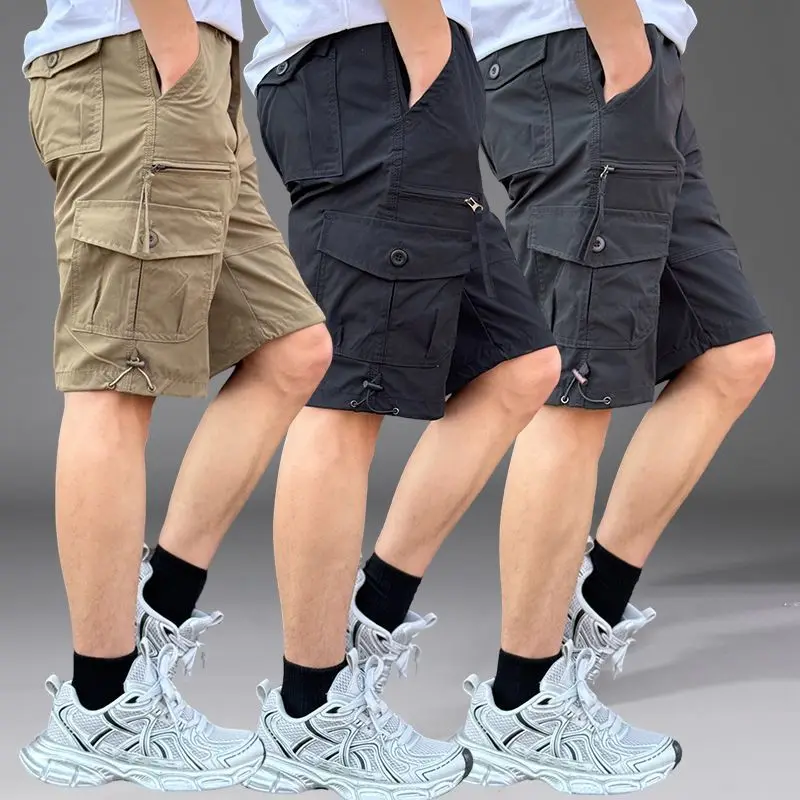 남성용 카고 반바지 루즈핏 솔리드 롱 와이드 하프 숏팬 - Cargo Pant Wide 리뷰 및 가격