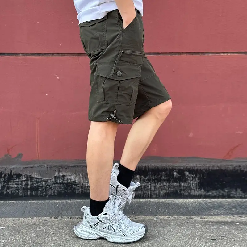 남성용 카고 반바지 루즈핏 솔리드 롱 와이드 하프 숏팬 - Cargo Pant Wide 리뷰 및 가격