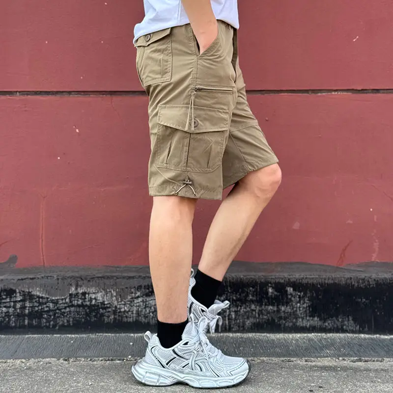 남성용 카고 반바지 루즈핏 솔리드 롱 와이드 하프 숏팬 - Cargo Pant Wide 리뷰 및 가격