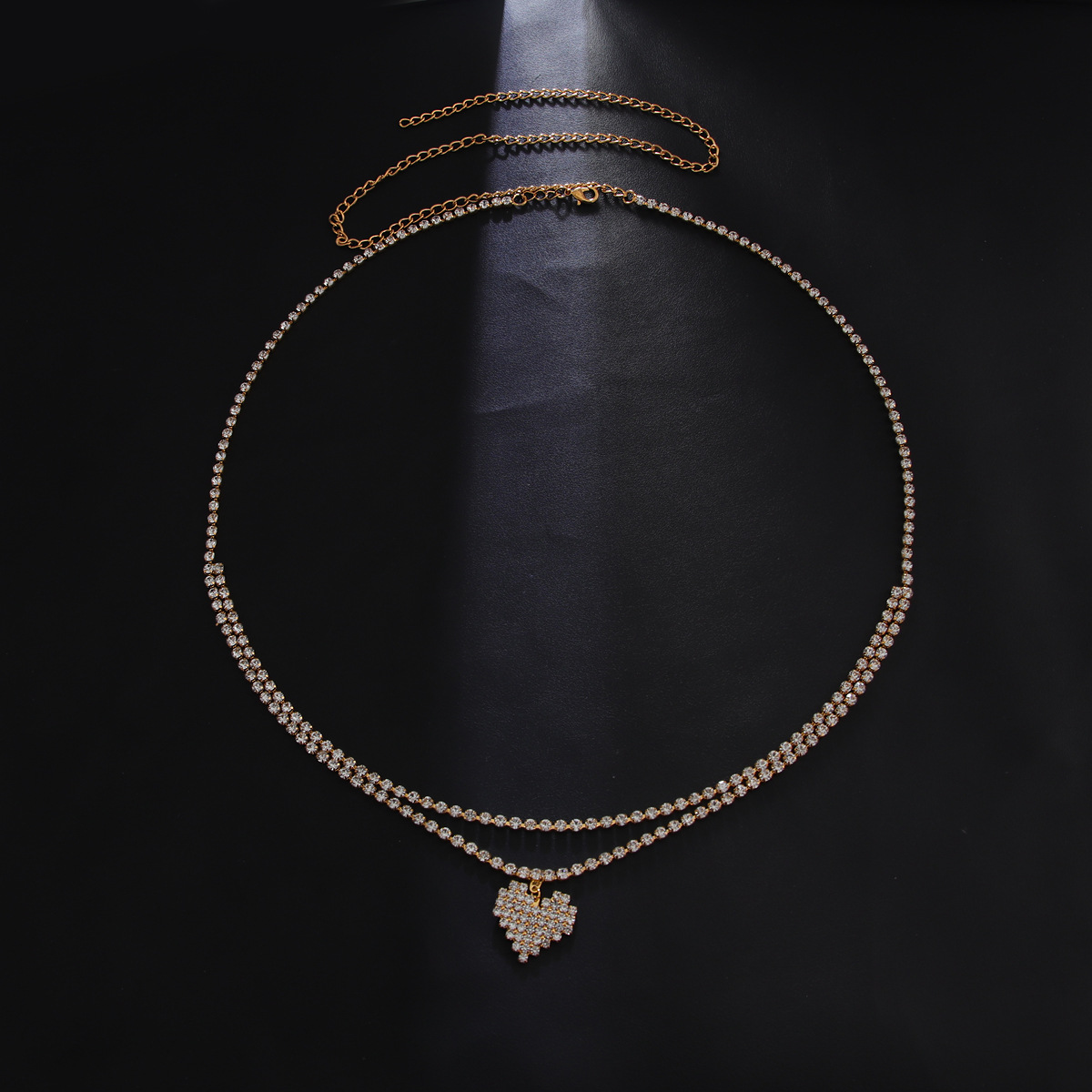 유행 하트 모양의 섹시한 스타일 더블 데크 라인 석 허 - Street Fashion Jewelry 리뷰 및 가격