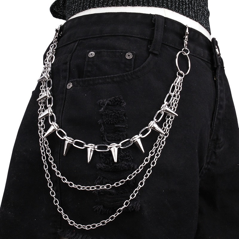힙합 펑크 록 메탈 바지 허리 체인 남녀 공용 키 체인 - Street Fashion Jewelry 리뷰 및 가격