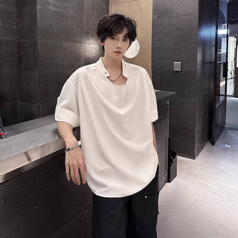WTHT 패션 2026 여름 남성용 단색 밴디지 플리츠 - Street Fashion Taiwan 리뷰 및 가격