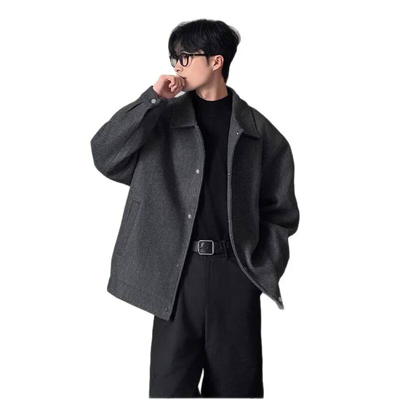 캐주얼 하라주쿠 스타일 남성 재킷 봄 가을 루즈핏 하이 - Street Fashion Taiwan 리뷰 및 가격