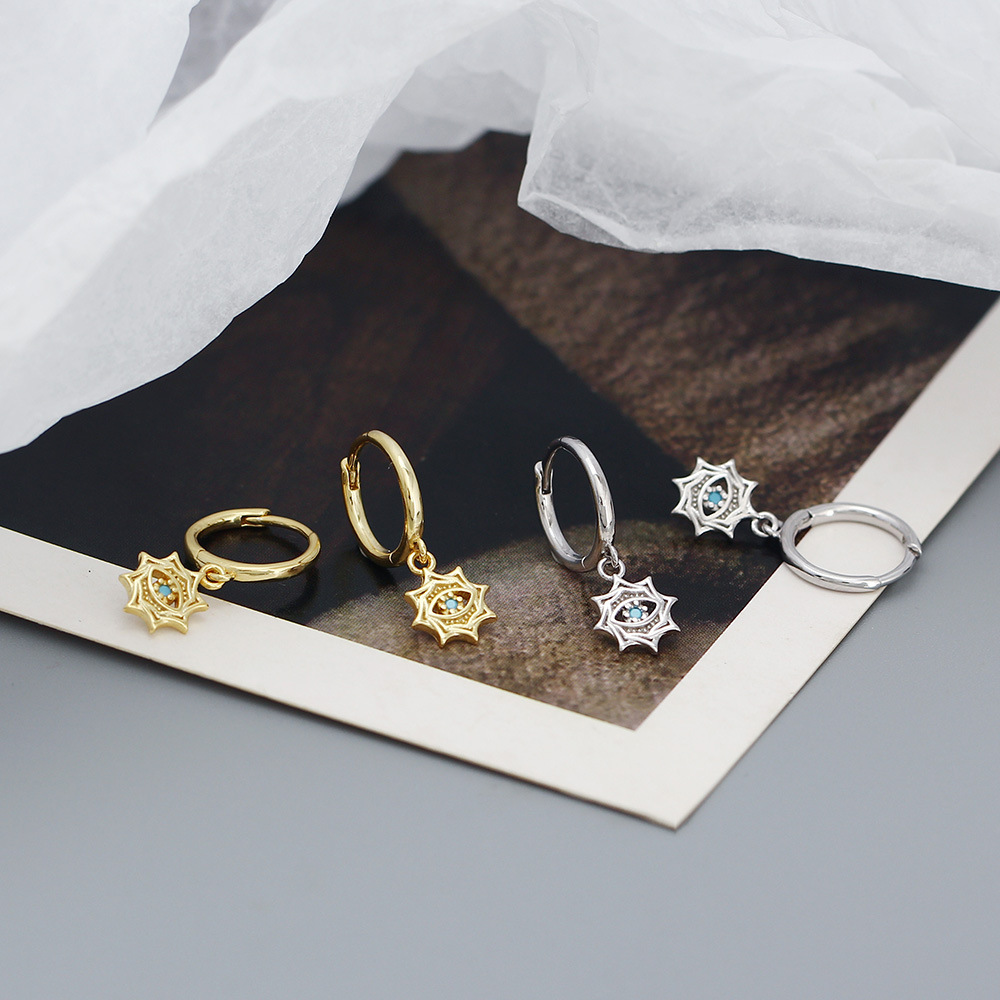 925 스털링 실버 니들 레트로 클래식 팔각형 스타 데 - Street Fashion Earrings 리뷰 및 가격