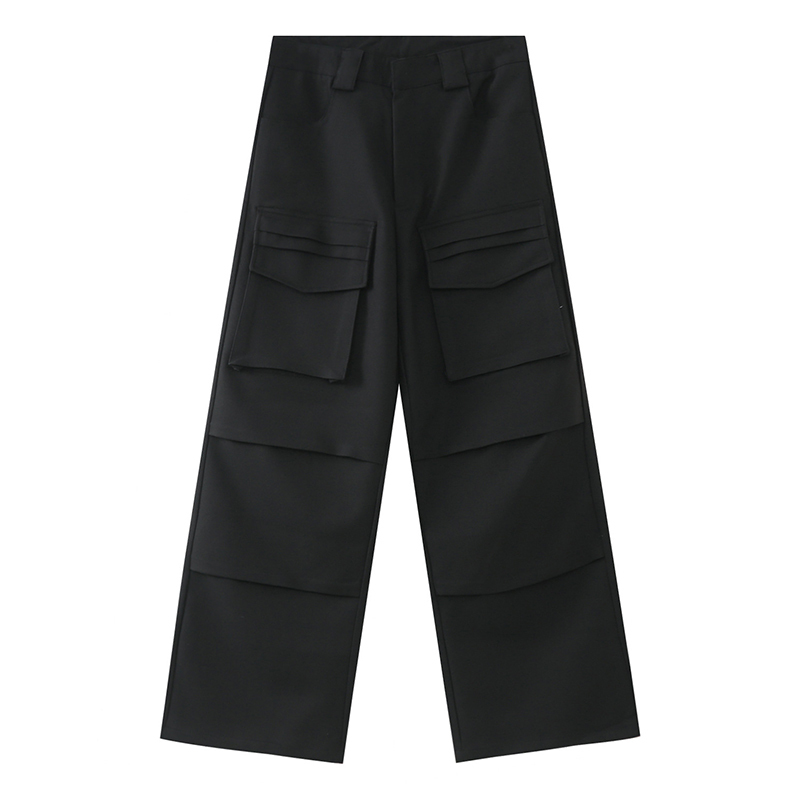 남성용 빈티지 카고 바지, 단색 대형 포켓 스트레이트  - Cargo Pant Wide 리뷰 및 가격