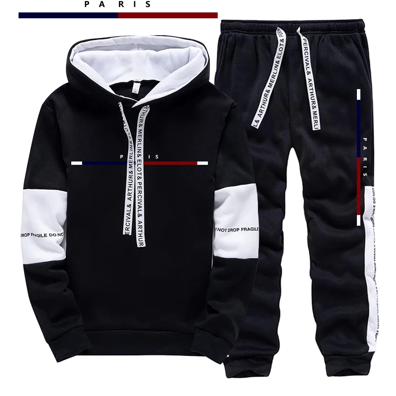 파리 패션 프린트 남성 세트/후드티/바지 가을 데일리  - Street Fashion For Man 리뷰 및 가격